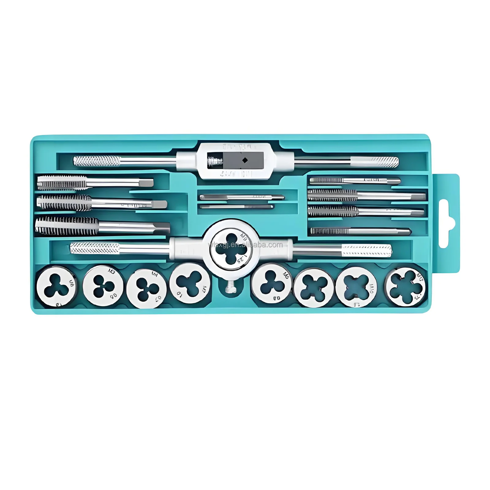 20Pc/12pc M6-M12 Screw Tap Die Set Metric Screw Thread Tap Wrench Hand Car Repair Tools Hand Tools Tools Box Set Mechanic