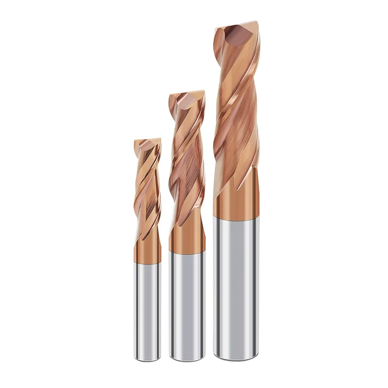 55-degree 3-flute High Speed Steel AlTin Coated 10mm 55HRC Milling Cutter Extended Keyway-coated CNC End Mill Tools Milling