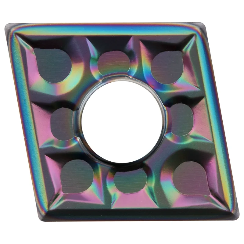 AMJ CCMT060204-ZMF DH2 PVD Coated Rhombus Shape Digital Control External Cylindrical Turning Blade Colorful Hardened Steel