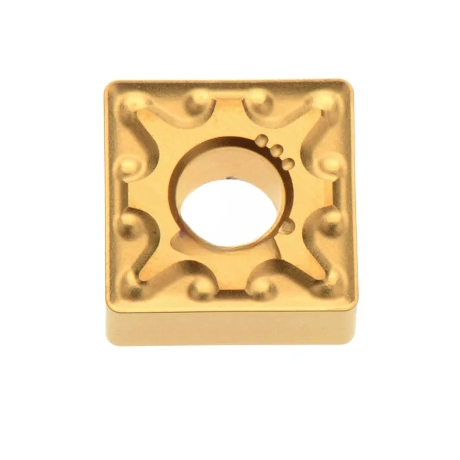 AMJ SNMG120412-MA Square Carbide Turning Inserts for Stainless Steel CNC Lathe Machines HRC90 Hardness Altin Coating 3-Year