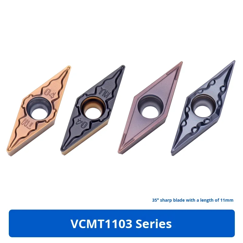 AMJ Stainless Steel Coated Precision Turning Diamond Shape External Blade VCMT110304 Vp15Tf CNC Tool Insert No Hardness