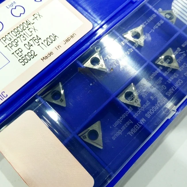 AMJ TPGT090204L-FX CNC Triangle Blade Carbide Cutting Tool for Steel Customizable OEM Hard Alloy Insert PVD Coating Box