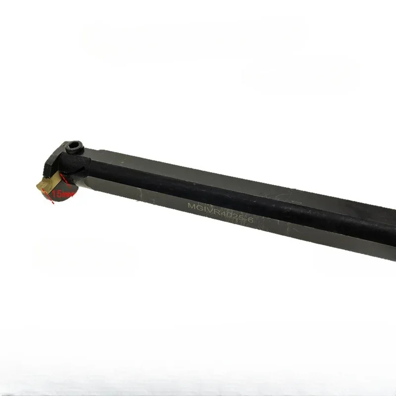 Extended Cutting Depth External Turning Tool Bar MGIVR4025 Single Side 15mm18mm Deep HRC 42-60 OEM CNC Lathe