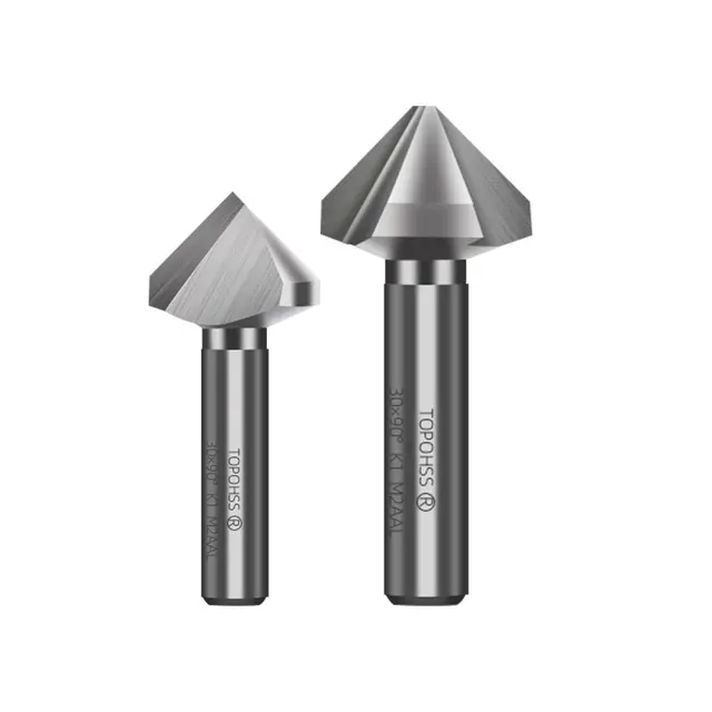 Top Cobalt Chamfering Knife 90 Degree Single-edged Stainless Steel Reaming Counterbore Deburring 45 Degree Trimming Chamfering