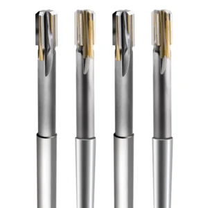 High-Precision HSS Hard Alloy Straight Shank Machine Reamer 10 Straight Groove Cutter 12mm Extended Tungsten Steel Taper Shank