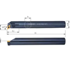 AMJ Internal Hole CNC Turning Tool Holder S08K-SDUCR07 10mm Hole Diameter Black Coating Hrc45 Hardness 0.5mm Blade Thickness