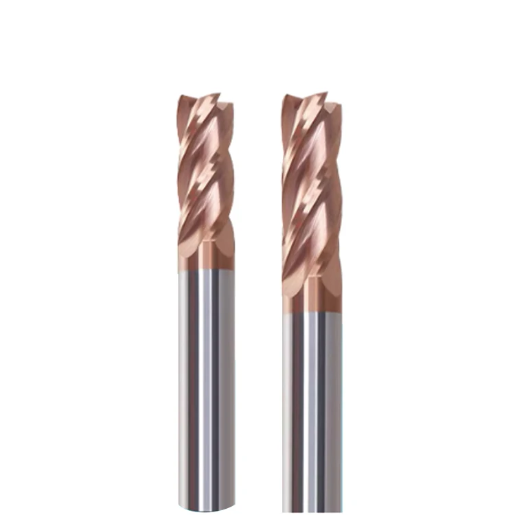 HRC 60 Tungsten Steel Milling Cutter Stainless Steel Special Coated CNC Flat Bottom 4mm End Mill Face Mill