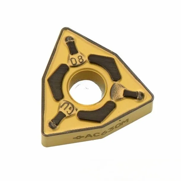 Hard Alloy Carbide Insert Turning Tool Japanese CNC Blade WNMG080408N-GU AC630M Peach Shape Cast Iron