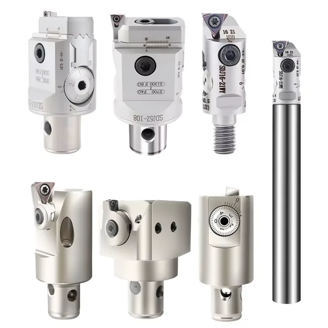 Precision Double-Edged Tungsten Steel Boring Tool for Small Bore Fine Adjustment Head Adjustable Tool Shank for Machining Center