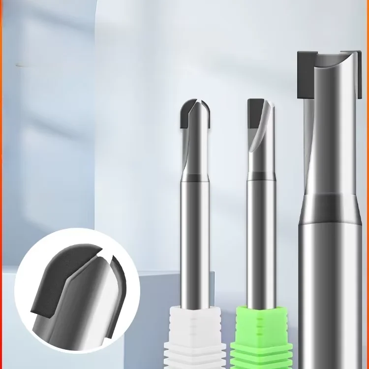 High-Gloss ODM Engraving Machine Milling Cutter Double-Edged Over-Center Carbide AlTin Coated 60HRC 2-Flute Acrylic Graphite