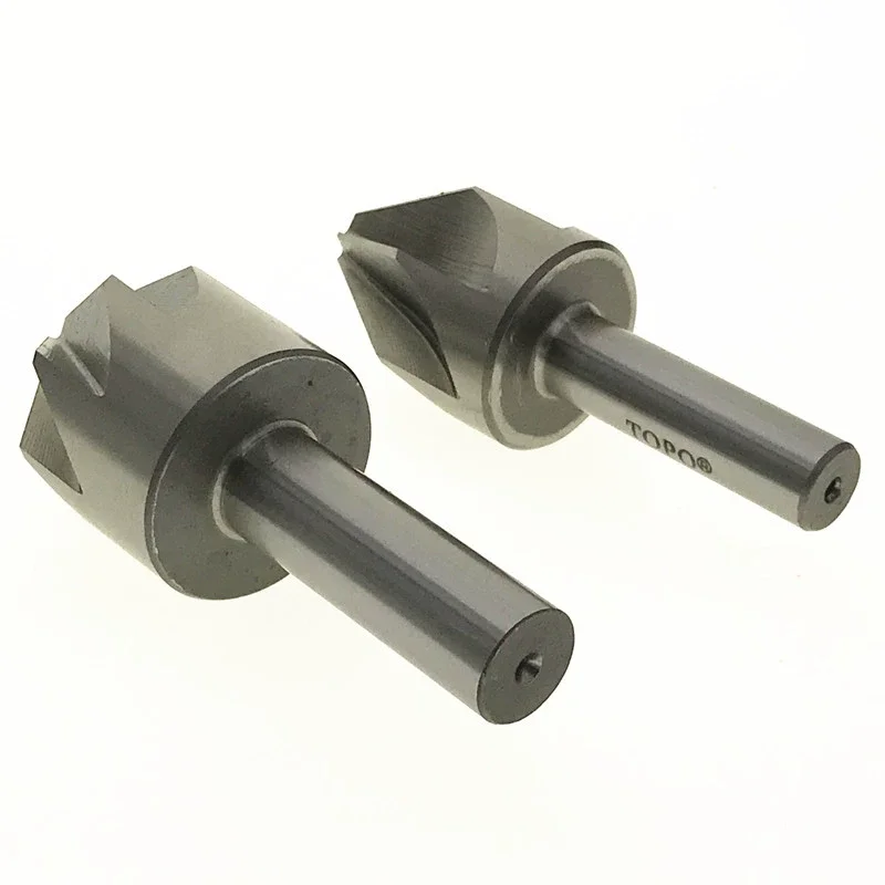 High Speed Steel Milling Cutter Straight Shank Countersink/multi-edge Chamfering Cutter 8/10/16/20/25/30/32/40/45/50*90