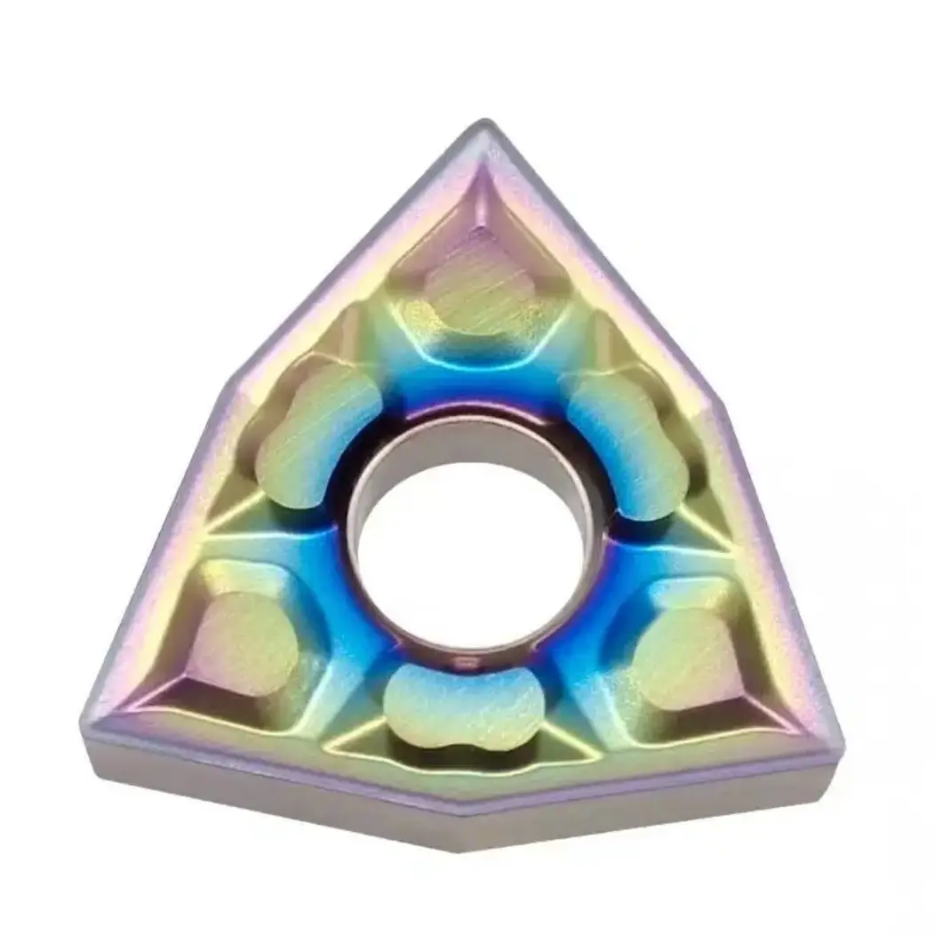 Seven-color Peach-shaped CNC External Turning Insert WNMG080404/080408-TF High-hardness Steel Quenched Steel Bearing Steel Made