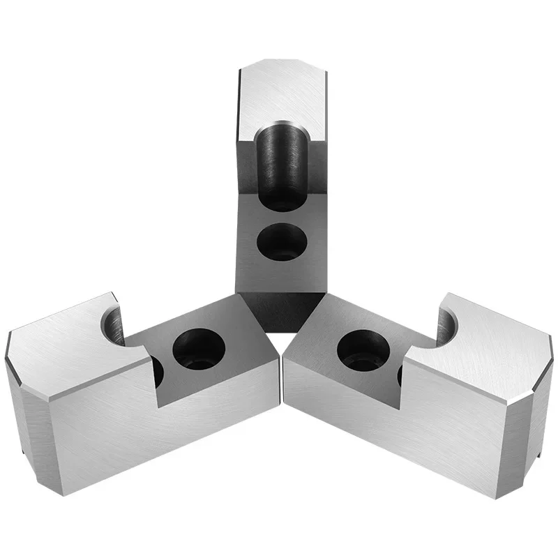 Steel Hydraulic Three Jaw Self Centering Chuck L-shaped Raised Soft Claw 56810 Inch Hydraulic Pressure Generating Claw
