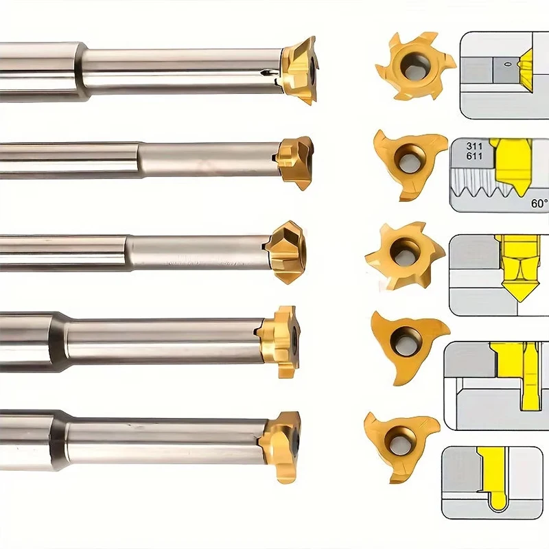 T-slot TXC T6 T8 1.5 2.0 2.5 3.0 4.0 5.0 Milling Series Lock Tooth Type Electrode Machining 4F Flute 10mm Cutting Edge Wood Cut