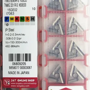 TNMG160404R-S NS9530 PVD Coated Carbide-Ceramic Steel Turning Insert Triangular-Shaped with a Groove External Cylindrical Japan