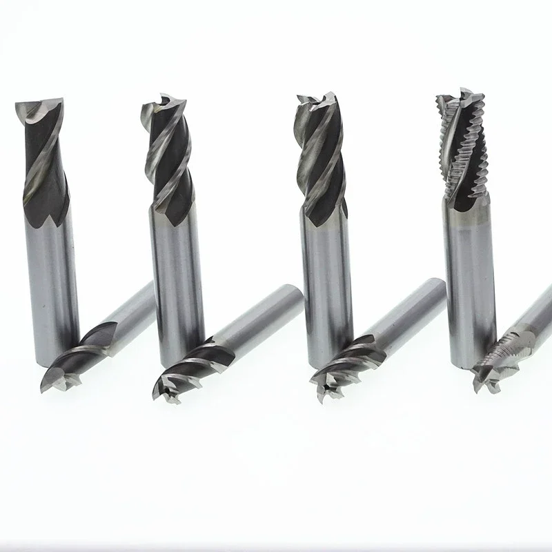 Three-edge High Speed Steel AlTin Coated 45HRC End Mill 2/3/4/5/6/8/10/12/14/16/18/20/22/25