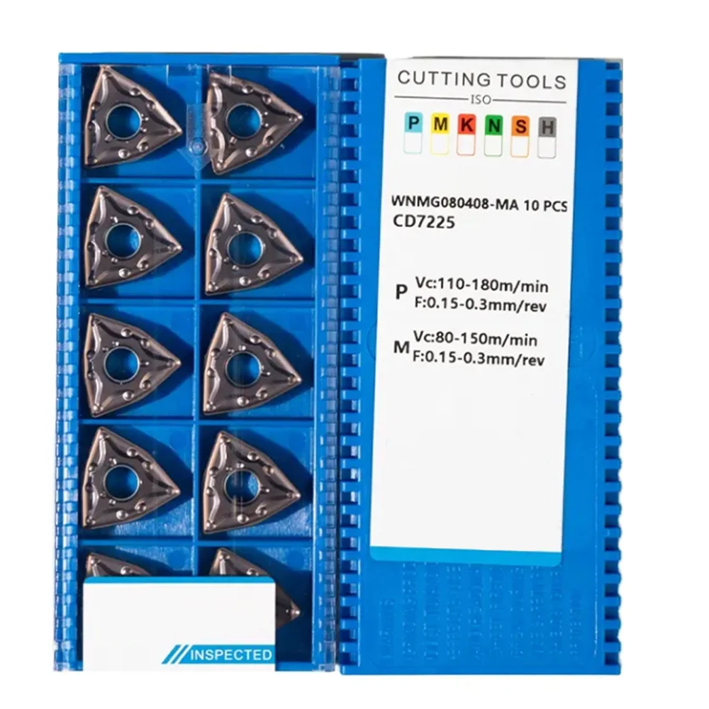 Wholesale AMJ PVD Coated Carbide Inserts WNMG080404-MA/WNMG080408-MA/WNMG080412-MA for CNC Turning in Steel/Stainless Steel Box