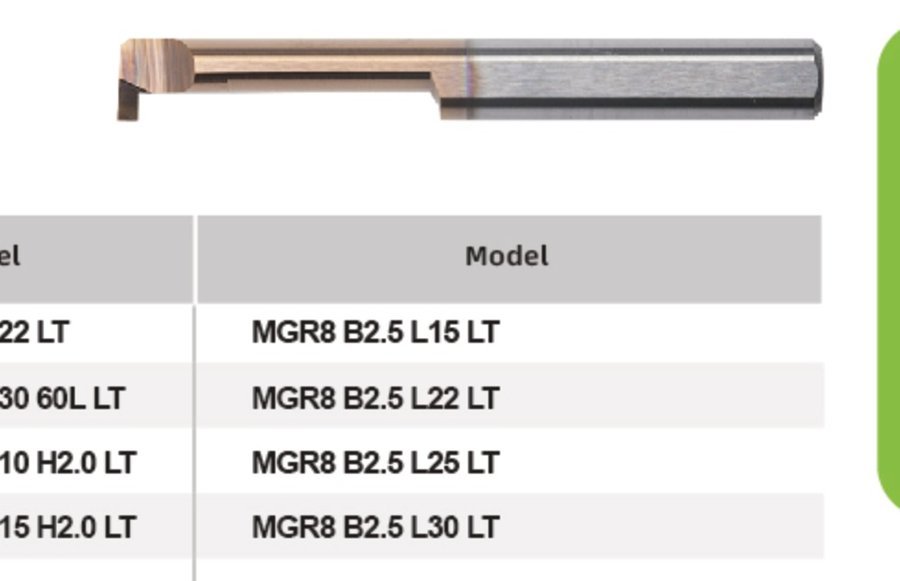 AMJ MGR4 B0.75 L15LT CNC Small-Diameter Grooving Tool Holder